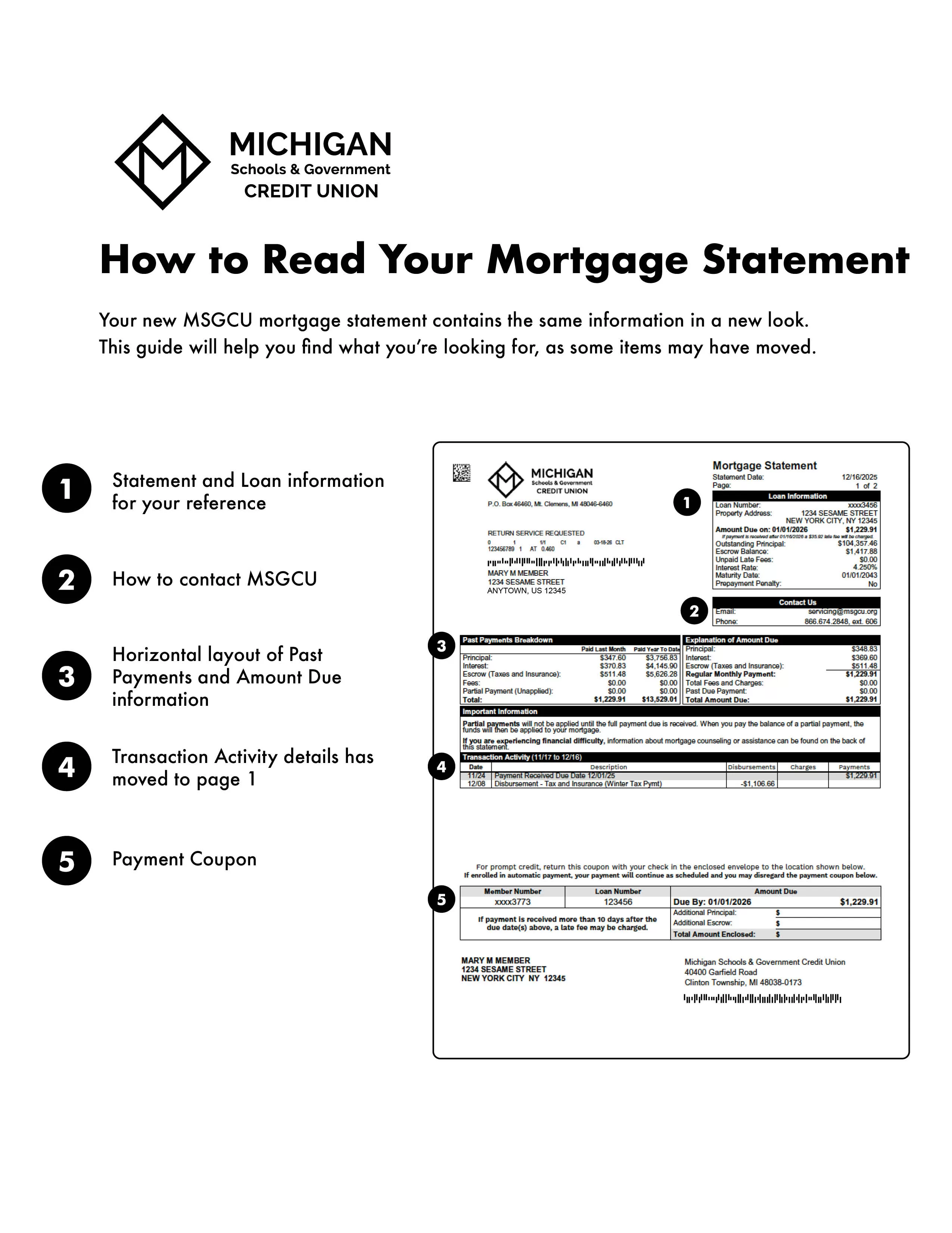 MSGCU mortgage statement guide